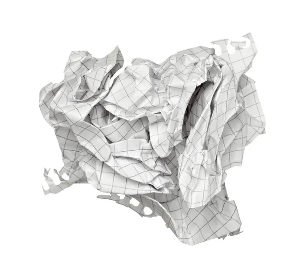 Piłka zmięty papier śmieci frustracji — Zdjęcie stockowe