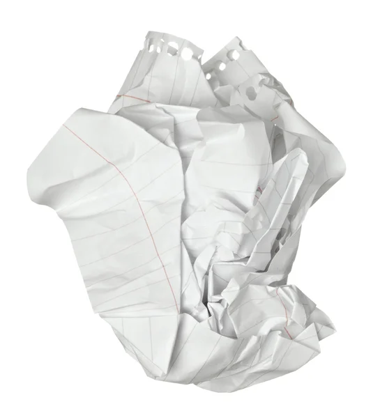 Μπάλα τσαλακωμένο χαρτί σκουπίδια απογοήτευση — Φωτογραφία Αρχείου