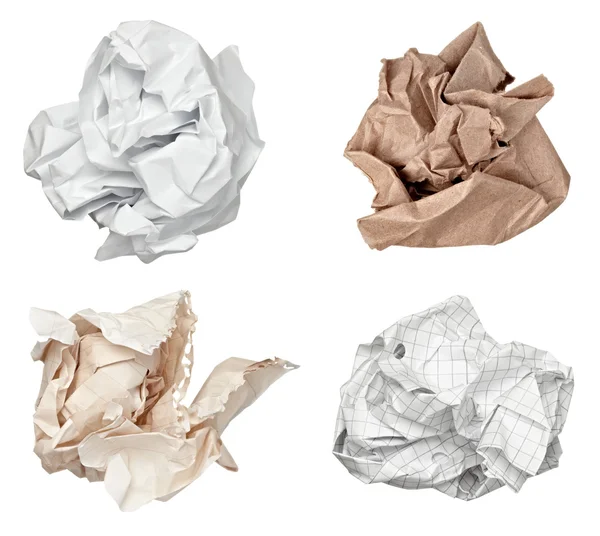 Paper ball crumpled garbage frustration — Stock Photo, Image