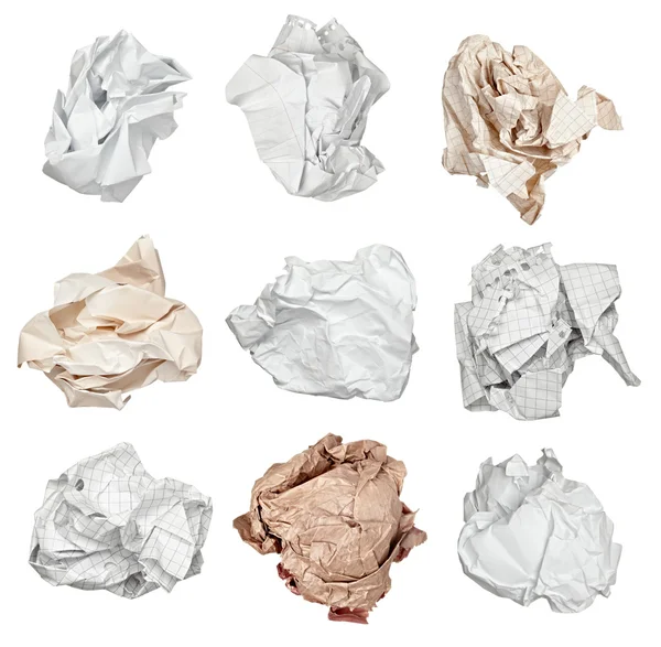 Paper ball crumpled garbage frustration — Stock Photo, Image