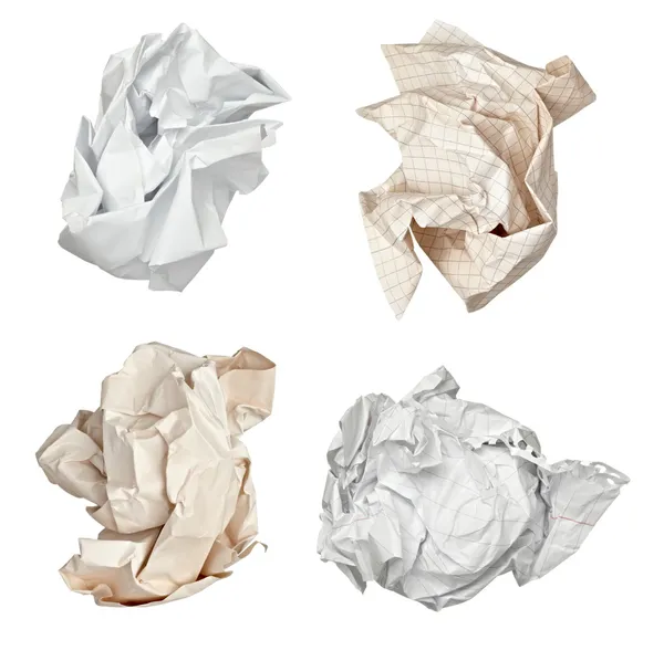 Paper ball crumpled garbage frustration — Stock Photo, Image