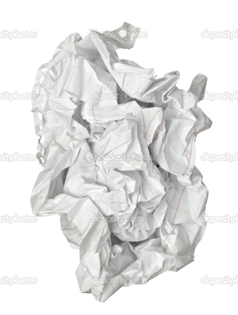 paper ball crumpled garbage frustration