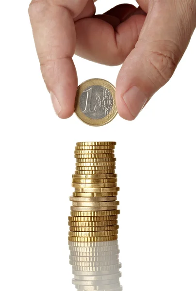 Coins euro money — Stock Photo, Image