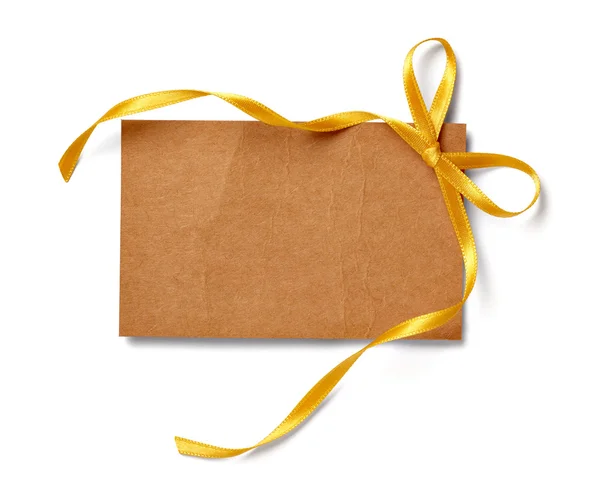 Tarjeta de felicitación con nota de cinta navideña — Foto de Stock
