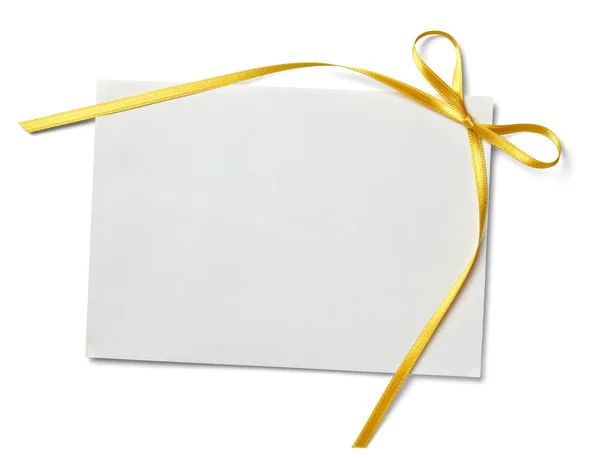 Tarjeta de felicitación con nota de cinta navideña — Foto de Stock