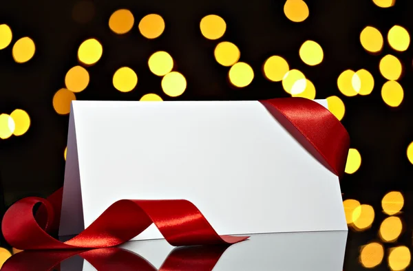 Tebrik kartı şerit ile Not Noel ışıkları — Stok fotoğraf