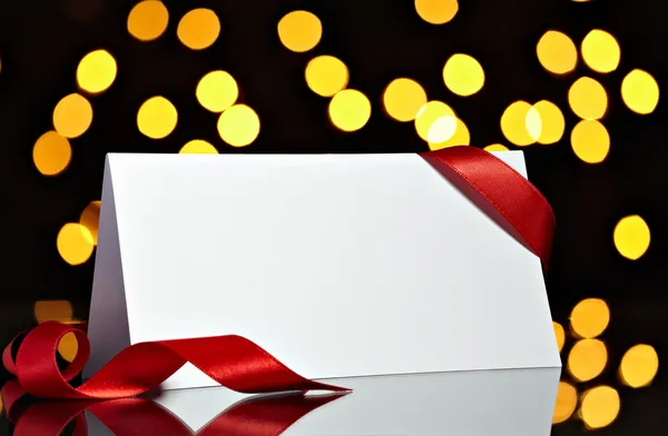 Tebrik kartı şerit ile Not Noel ışıkları — Stok fotoğraf