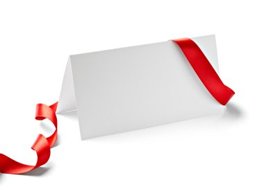 Noel tebrik kartı şerit ile Not