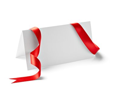 Noel tebrik kartı şerit ile Not