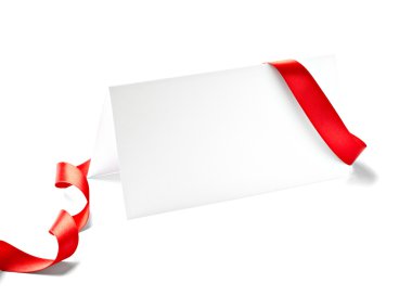 Noel tebrik kartı şerit ile Not