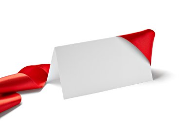 Noel tebrik kartı şerit ile Not