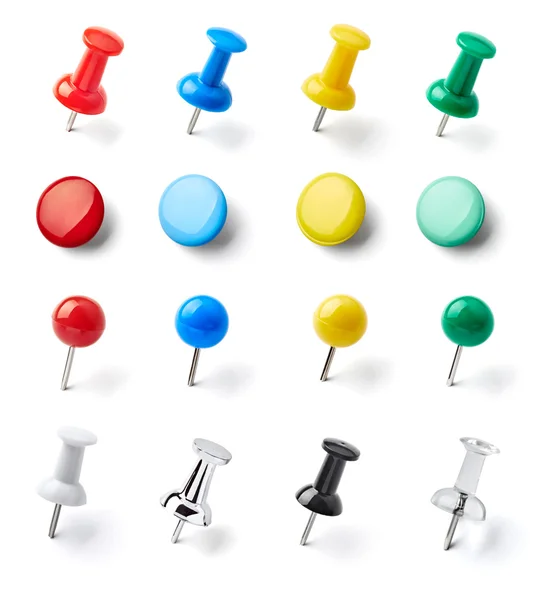 Push pin button tack paper clip office business — стоковое фото