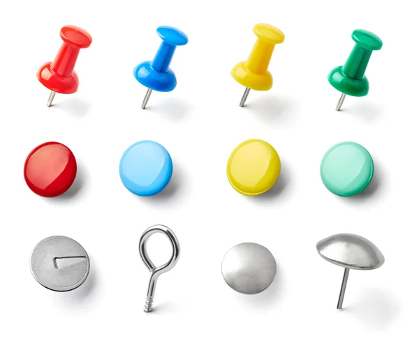 Push pin button tack paper clip office business — стоковое фото