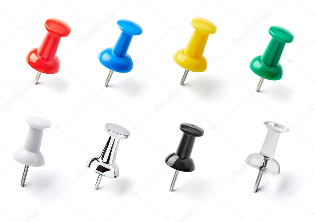 push pin thumbtack paper clip office business