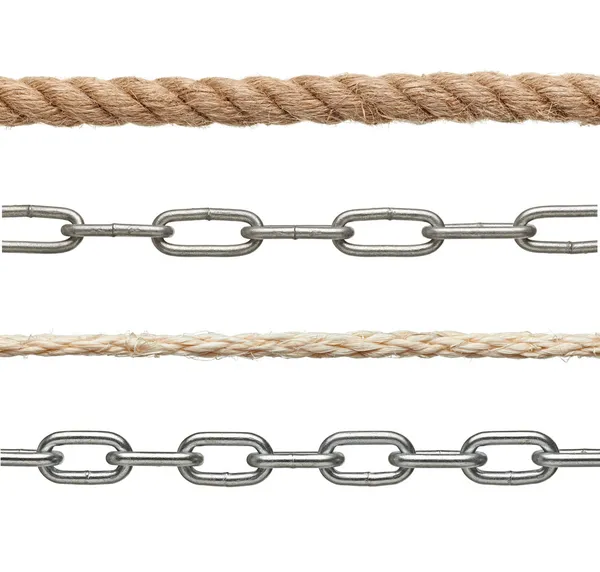 Corrente corda conexão escravidão strenght link — Fotografia de Stock