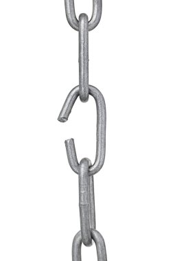 kırık metal zincir bağlantı