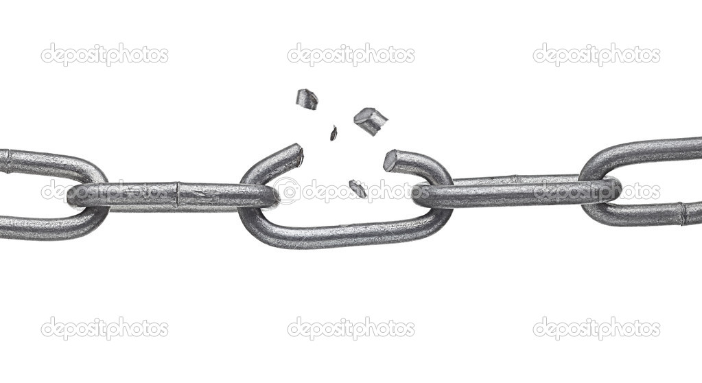 broken metal chain link