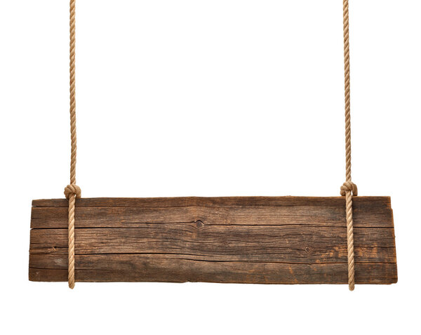 Деревянный знак веревка сообщение висит
