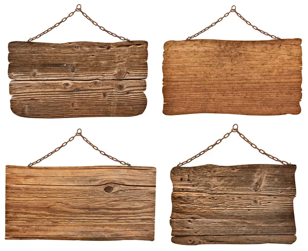 Segno di legno con catena appeso messaggio di sfondo — Foto Stock