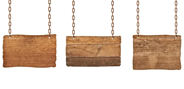 Letrero de madera con cadena colgante mensaje de fondo —  Fotos de Stock