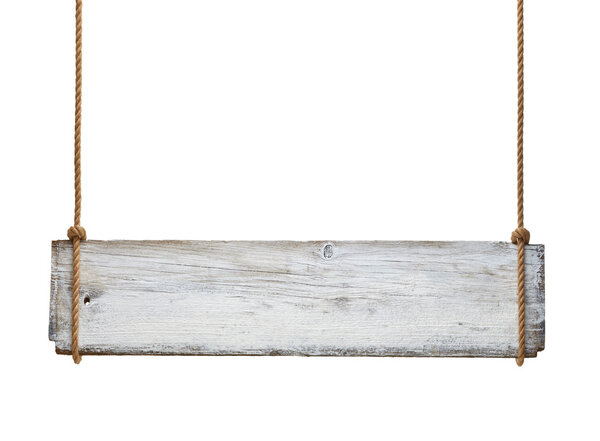 Деревянный знак веревка сообщение висит
