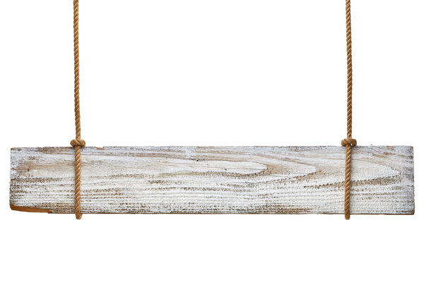 wooden sign background message rope hanging