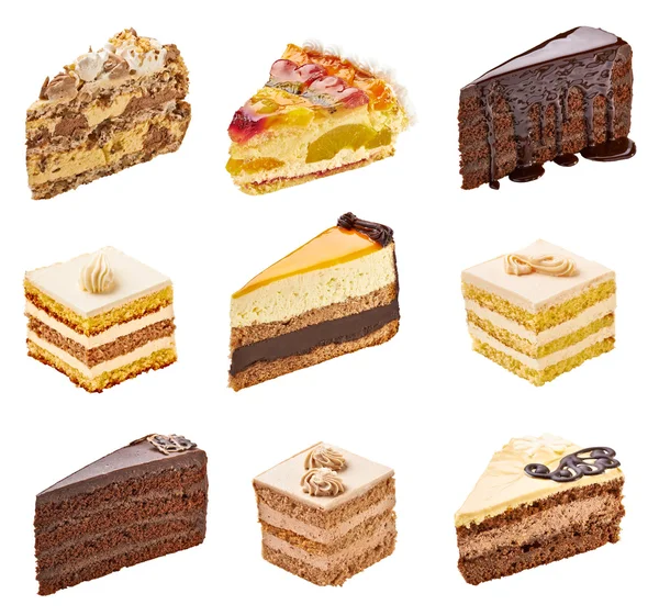 Conjunto de sabrosos pasteles —  Fotos de Stock