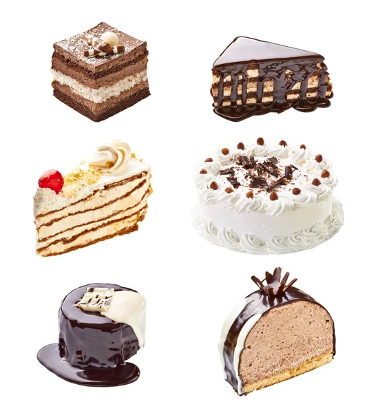 チョコレート クリームのフルーツ ケーキ甘い食べ物デザート — ストック写真