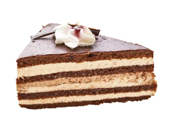 奶油巧克力水果蛋糕甜的食物甜点 — 图库照片