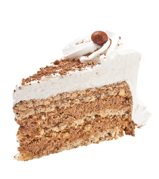 Cream chocolate fruit cake sweet food dessert — Stock Photo, Image