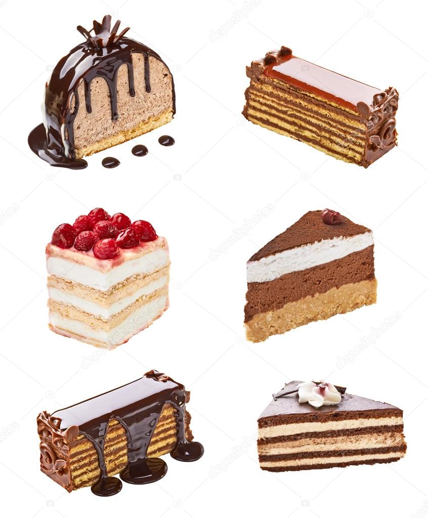 Cream chocolate fruit cake sweet food dessert — Stock Photo © PicsFive