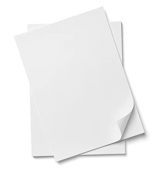 Stack of papers with curl documents office business — Stock Photo, Image