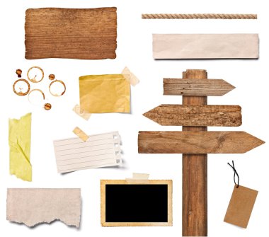 Grunge kağıt parçası Not