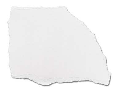 Beyaz ileti arka planını yırtık kağıt