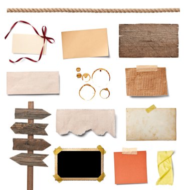 Grunge kağıt parçası Not