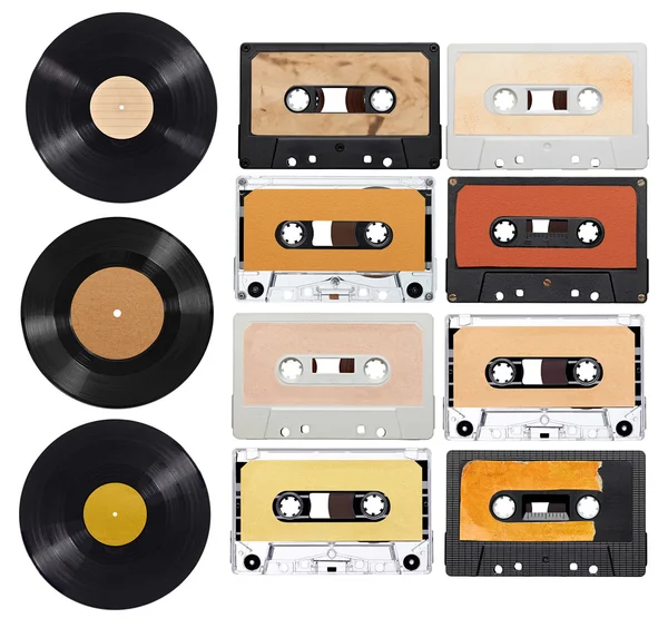 Hudba audio pásku vynil vinyl vinobraní — Stock fotografie