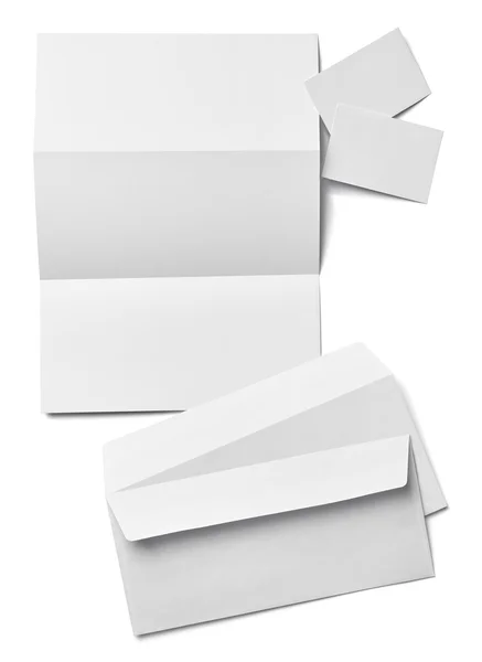 Leták písmeno vizitka bílého papíru šablonu — Stock fotografie