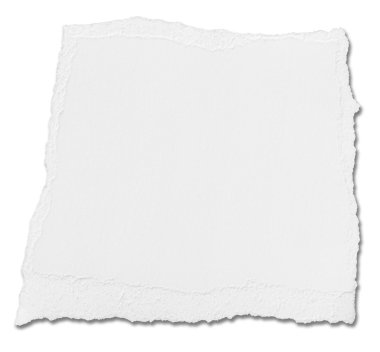 Beyaz ileti arka planını yırtık kağıt