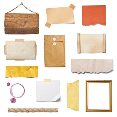 Grunge kağıt parçası Not