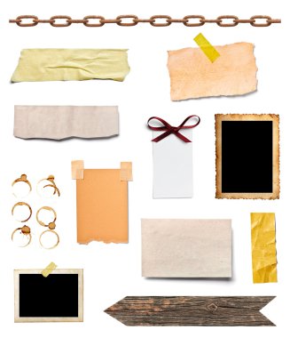 Grunge kağıt parçası Not