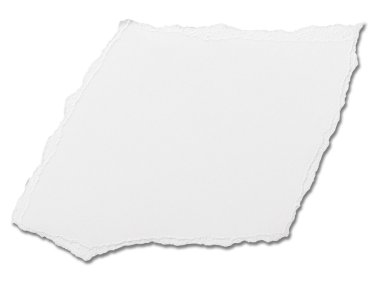 Beyaz ileti arka planını yırtık kağıt