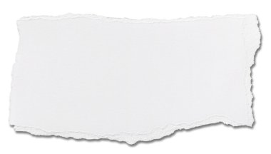 Beyaz ileti arka planını yırtık kağıt