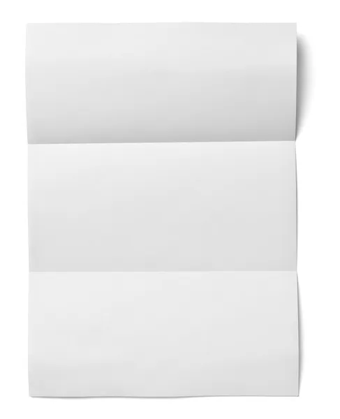 Blanco arrugado desplegado nota papel oficina negocio — Foto de Stock