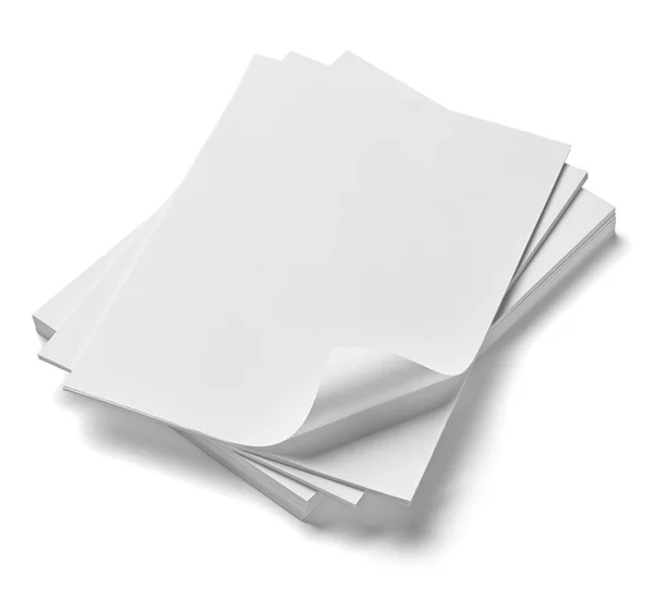 Stack of papers with curl documents office business — Stock Photo, Image