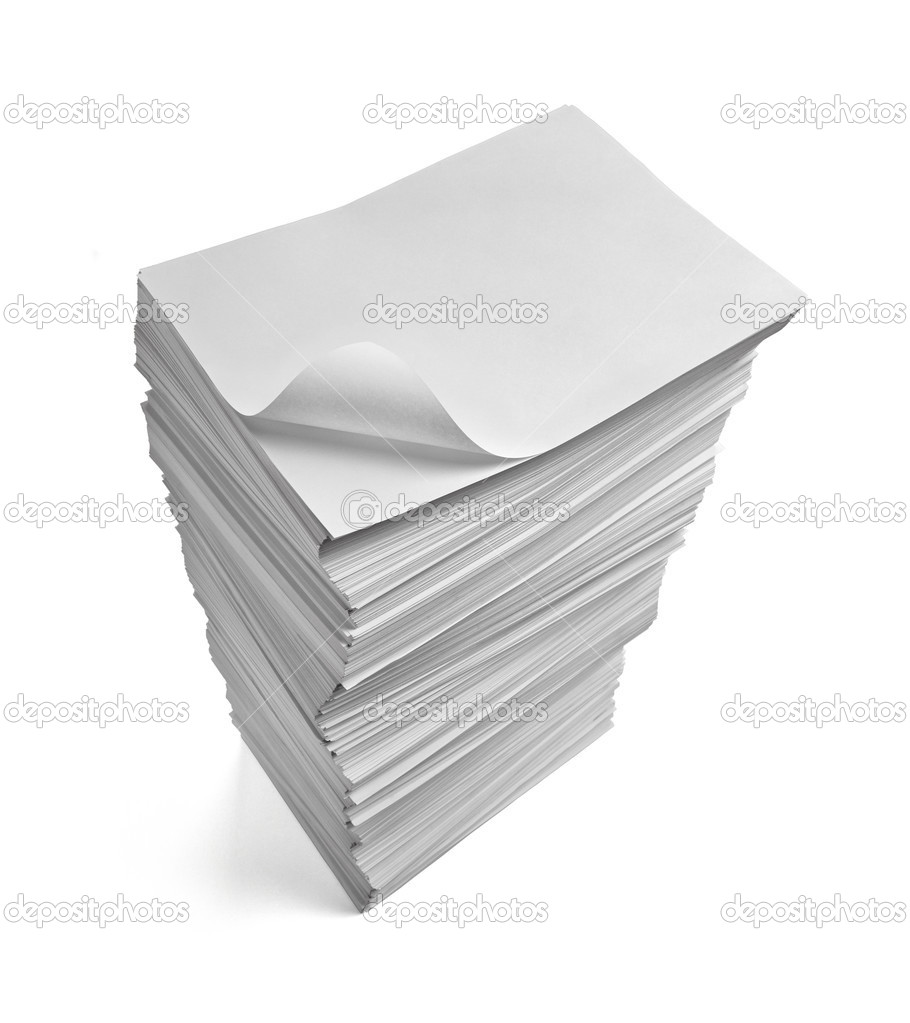 stack of papers with curl documents office business