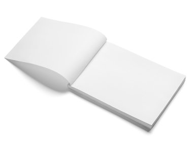 kitap defter ders kitabı beyaz boş kağıt şablonu