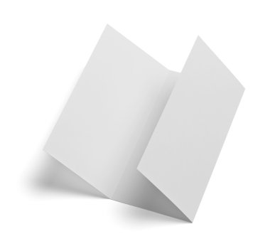 katlanmış kitapçık beyaz boş kağıt şablonu kitap