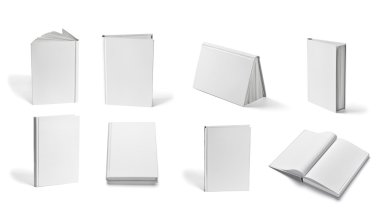 kitap defter ders kitabı beyaz boş kağıt şablonu