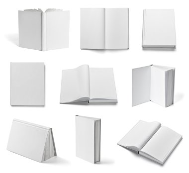 kitap defter ders kitabı beyaz boş kağıt şablonu