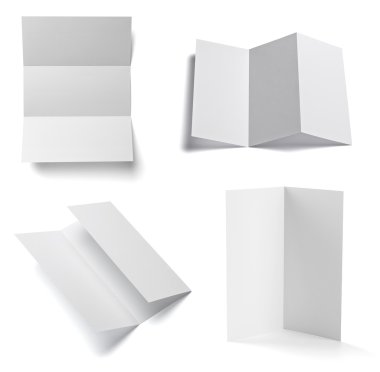 katlanmış kitapçık beyaz boş kağıt şablonu kitap
